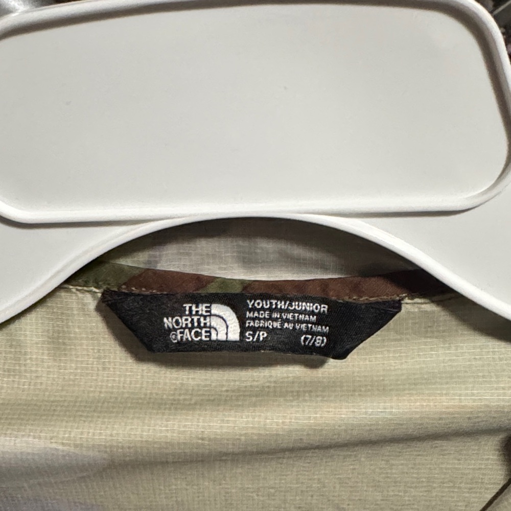 The North Face Green and Brown Camouflage Jacket Youth S 7/8 - Picture 9 of 9